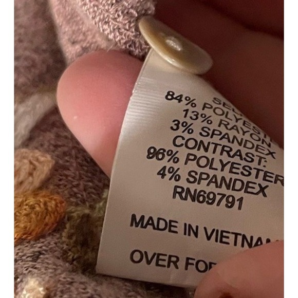 Anthropologie Fig & Flower Blouse Womens Size Medium Knit Embroidered Floral - Picture 4 of 7